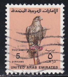 United Arab Emirates # 310 Falcon, Used, 1/3 Cat