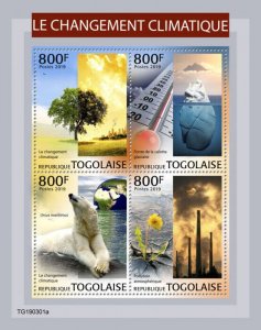 Togo 2019 MNH Environment Stamps Climate Change Polar Bears Trees Science 4v M/S