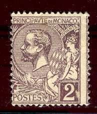 Monaco 1891: Sc. # 12;  Mint Gumless Single Stamp