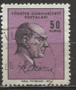 Turkey 1966: Sc. # 1726; Used Single Stamp