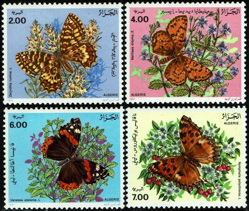 Algeria #945-48  MNH - Butterflies (1991)