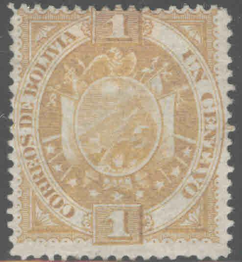 Bolivia Scott 40 MH* 1887 stamp CV $1.50