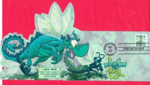 Dragon Fly with Dragon  - amazing Fold-Out Bennett FDC