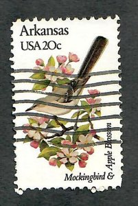 1956 Arkansas Birds and Flowers used single - perf 10.5 x 11