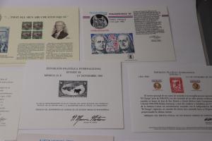 Philatelic Souvenir page lot 25 Maxi Expo stamp show card US WW Engraved reprint