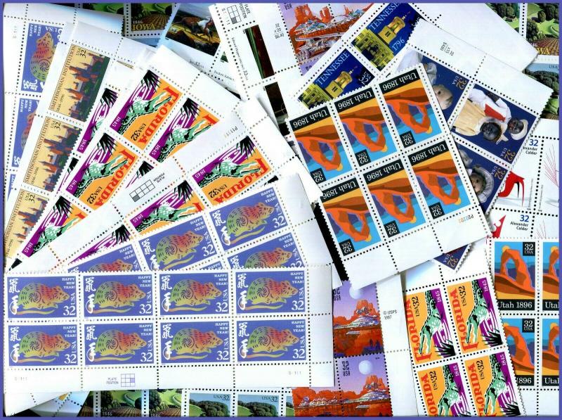 Postage 652 32¢ Stamps All Mint Full Gum Never Hinged Face $208.64