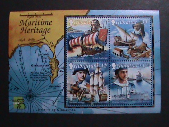 GIBRALAR 1999 SC#801a  MARITIME HAERITAGE MNH S/S  CAT. $10 VERY FINE