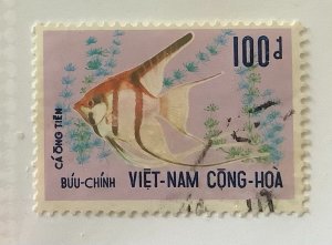 South Vietnam 1971 Scott 404 used - 100d,   Marine life, fish