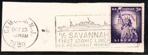 US cancel - Slogan - Camden NJ - N/S Savannah....Atomic Liner.....  - 1959