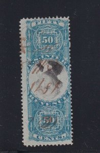 R115a Inverted center F-VF used neat cancel nice color cv $ 1050 ! see pic !