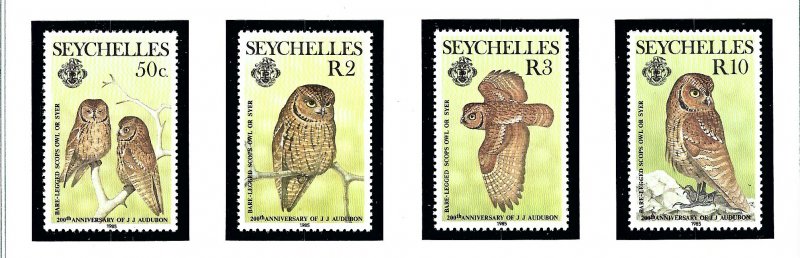 Seychelles 559-62 MNH 1985 Owls