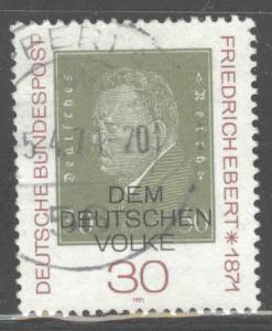 Germany Scott 1053 used overprint stamp