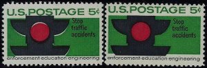 1272 - 5c Color Shift Error / EFO Traffic Signal Mint NH