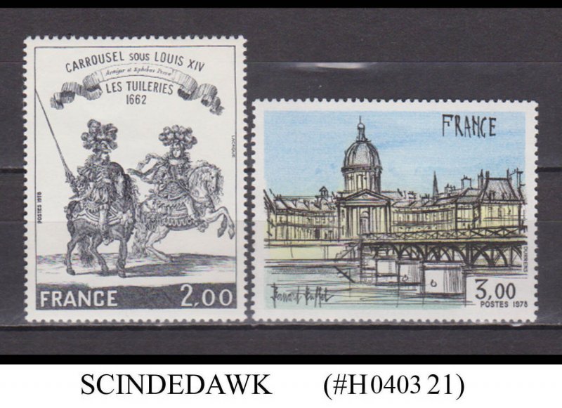 FRANCE - 1978 PAINTINGS SCOTT#1582 & 1584 - 2V MINT HINGED