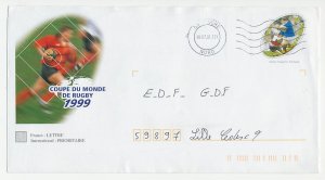 Postal stationery / PAP France 2001 World Cup Rugby 1999