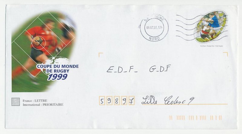 Postal stationery / PAP France 2001 World Cup Rugby 1999