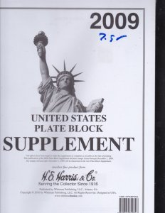 KAPPYS HE HARRIS LIBERTY 1  PLATE BLOCK SUPPLEMENT 2009