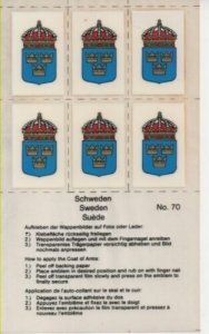 Stamp Album Country Coat of Arms - Choice of countries sheet of 6 per country