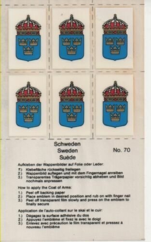 Stamp Album Country Coat of Arms - Choice of countries sheet of 6 per country