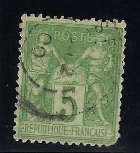 France SC#67 Used F-VF nibbed corner SCV$45.00...Worth a Close Look!