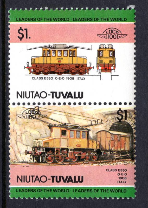 Tuvalu Niutao 19 Trains MNH VF