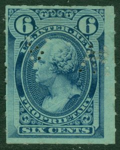 EDW1949SELL : USA 1875-81 Scott #R17c Very Fine Used w/ perfin initials Cat $600