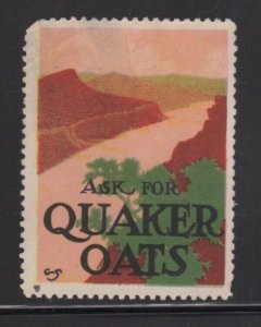 USA Advertising Stamp - Ask for Quaker Oats - Desert River Valley