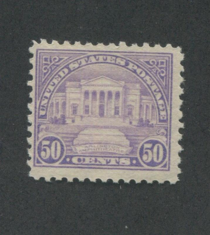 1922 US 50 Cents Postage Stamp #570 Mint Never Hinged F/VF Original Gum