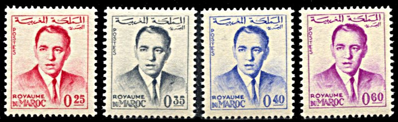 Morocco 111-114, MNH, King Hassan II Definitives, Additional Values