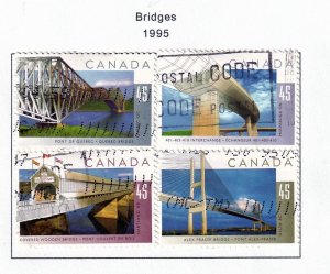 Canada 1995 -  Bridges    - VF- Used set # 1570-1573