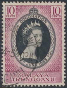  Trengganu  Malaya  SC#  74  Used  Coronation   see details & scans