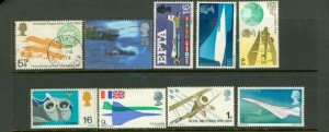Great Britain Aircraft , 9 stamps