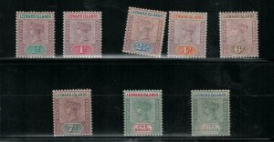 Leeward Islands 1890 SC 1-8 Mint Set 