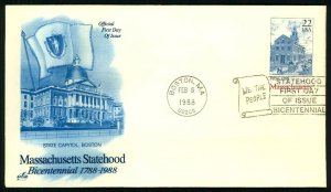 #2341 Massachussetts Statehood Bicentennial Statehood - A...