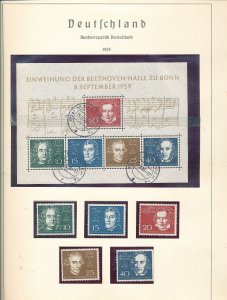 GERMANY West 1955/68 Aviation Flowers Used MNH MH (Apx 250) KRA048