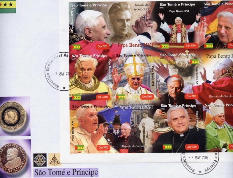 Pope Benedict XVI St.Thomas 2005 Sheetlet (9)Imperf.MNH VF 