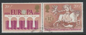 Great Britain  SG 1251a SC# 1056a Used / FU with First Day Cancel - Europa CEPT