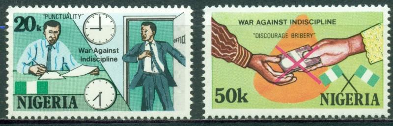 Nigeria Scott #466-467 MNH Fight Against Indiscipline $$