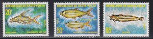 Burkina Faso # 498-500, Fish, Mint NH, 1/2 Cat.