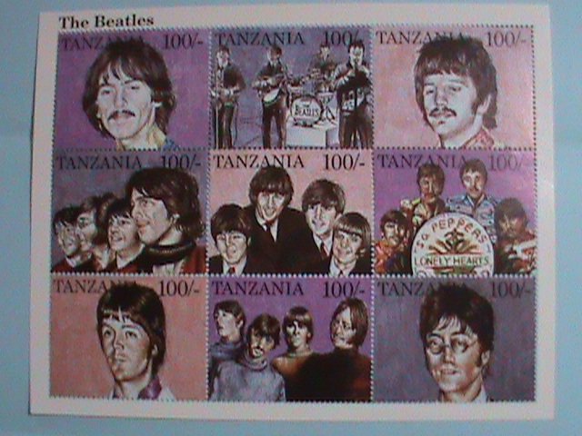 ​TANZANIA STAMP:1995 SC#1334 THE BEATLES  MNH STAMP SHEET.