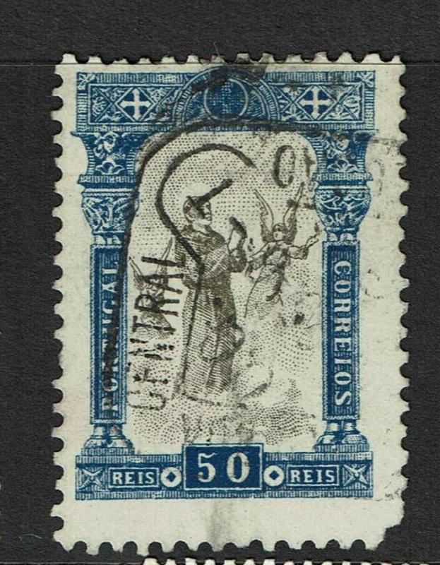 Portugal SC# 138, Used, Hinge Remnant, small, shallow hinge thin - S7817