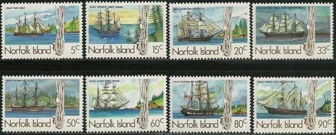 Norfolk Island - 1985 Tall Ships - 8 Stamp  Set #356-63 - 14M-004