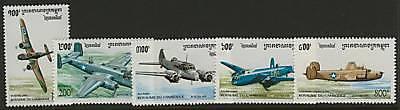 Cambodia 1452-6 MNH Military Aircraft