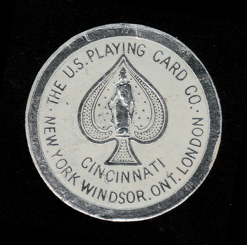 POSTER STAMP SEAL U.S. PLAYING CARD CO CINCINNATI WINDSOR LONDON (USED)