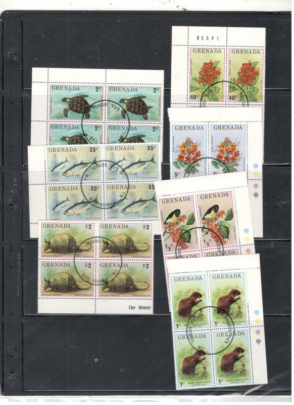 GRENADA COLLECTION ON STOCK SHEET, MINT/USED