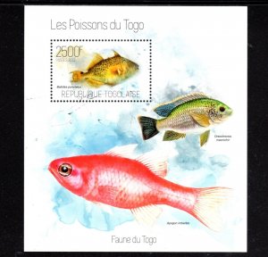 TOGO 2013 FISHES MINT VF NH O.G S/S ( 44TO)a