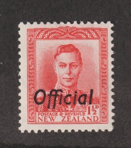 1941 New Zealand Sc# O92B official - 1½ Pence. KGVI. MH Cv$5.75