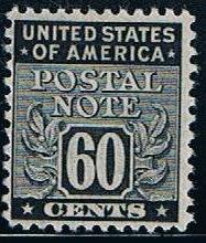 USA PN15, 60c Postal Note, single, MLH, VF