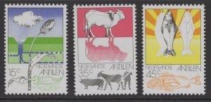NETHERLANDS ANTILLES SG619/21 1976 AGRICULTURE MNH