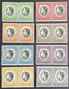 South West Africa SG#125-132 CORONATION OF KING GEORGE VI (1937) MH